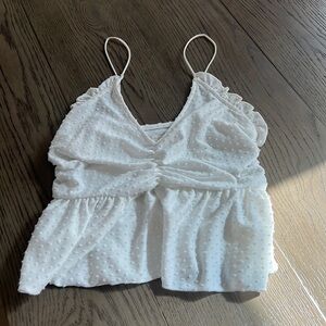 Urban outfitters white polka dot tank top size small